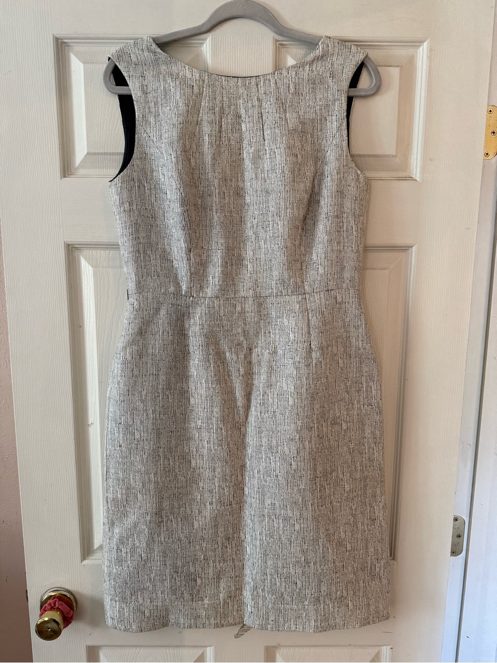 Kate Spade Sleeveless Textured Sheath Dress - black/white